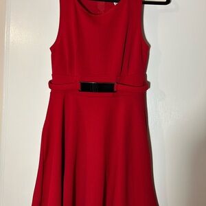 Girl’s Red Sleeveless Summer Dress